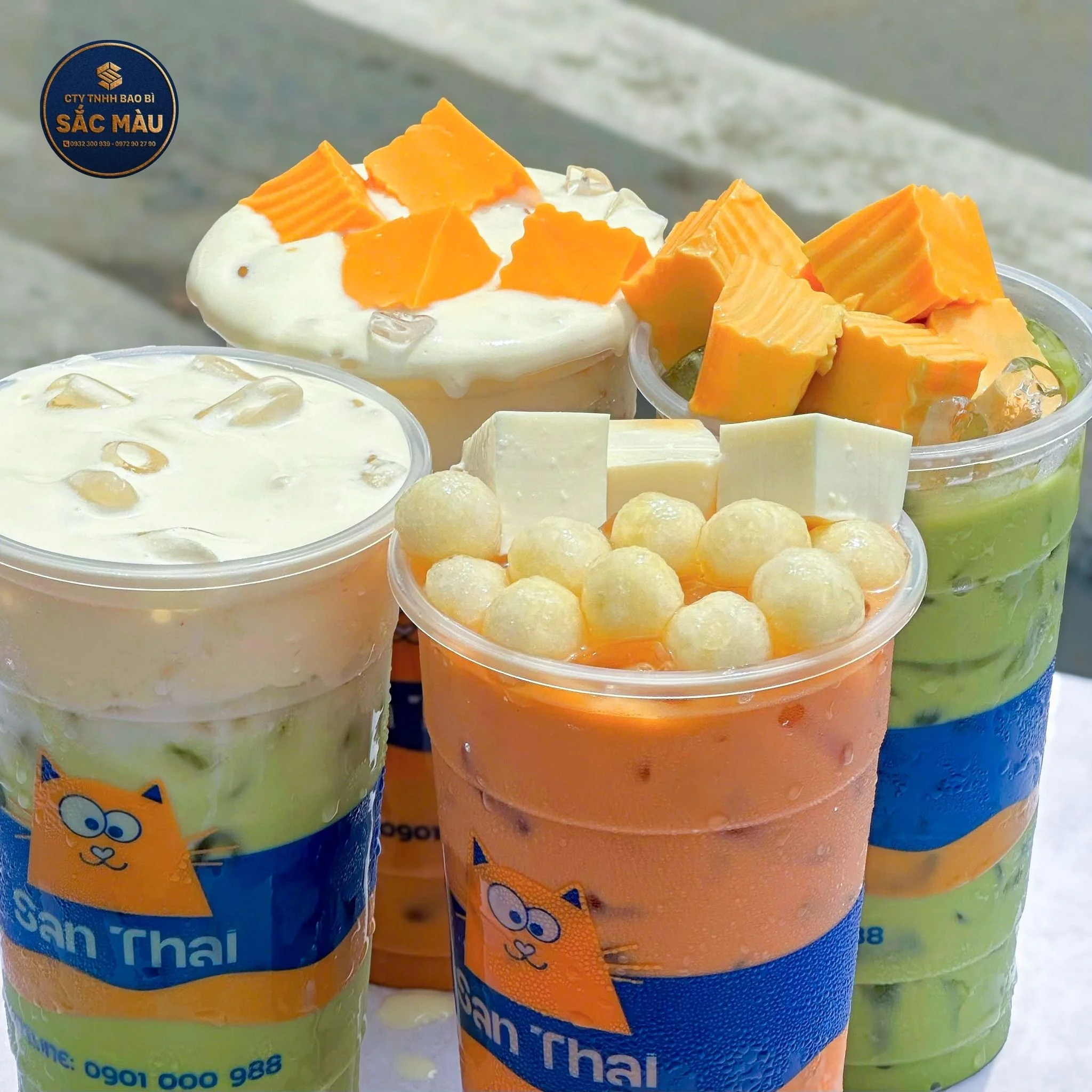 menu trà sữa santhai