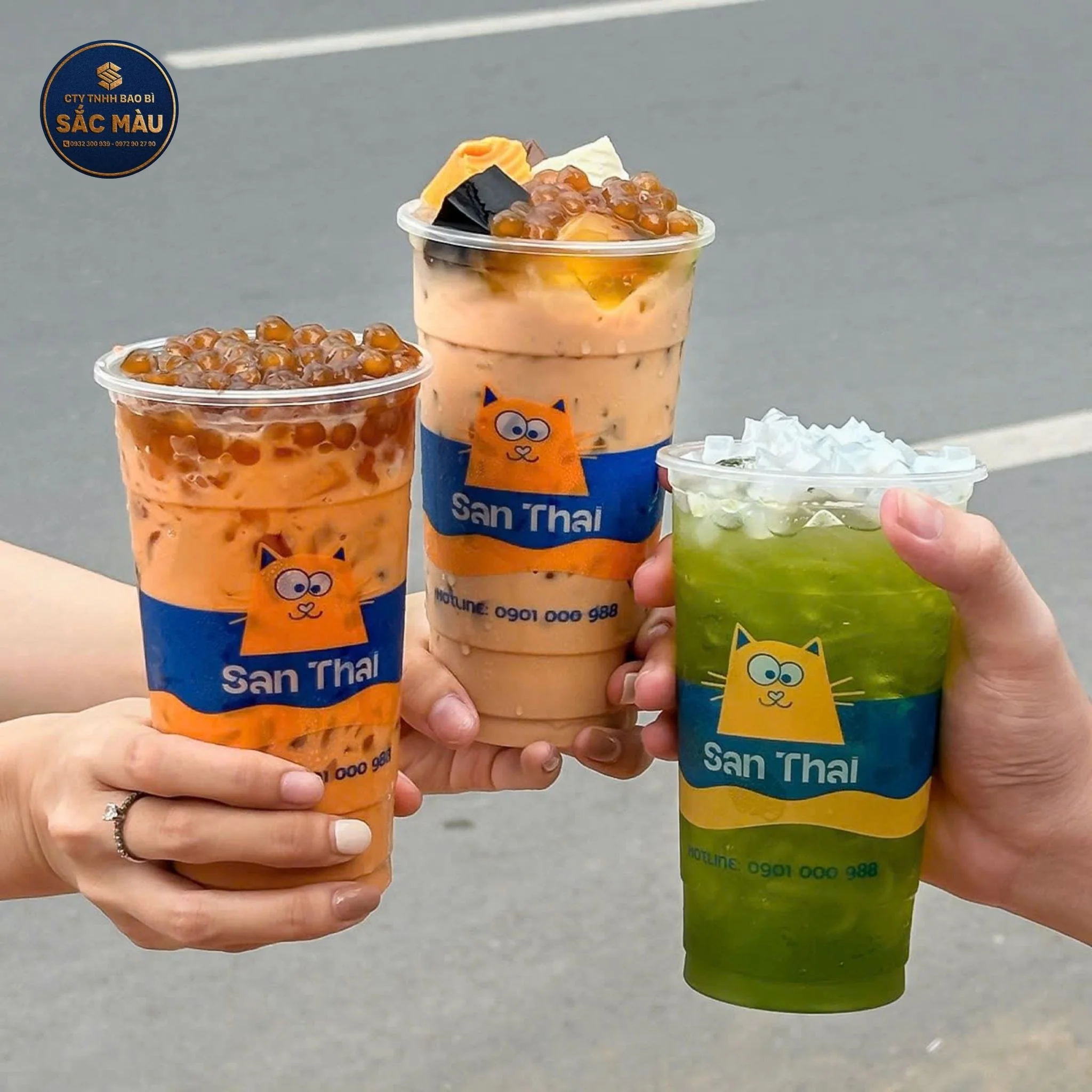 menu trà sữa santhai