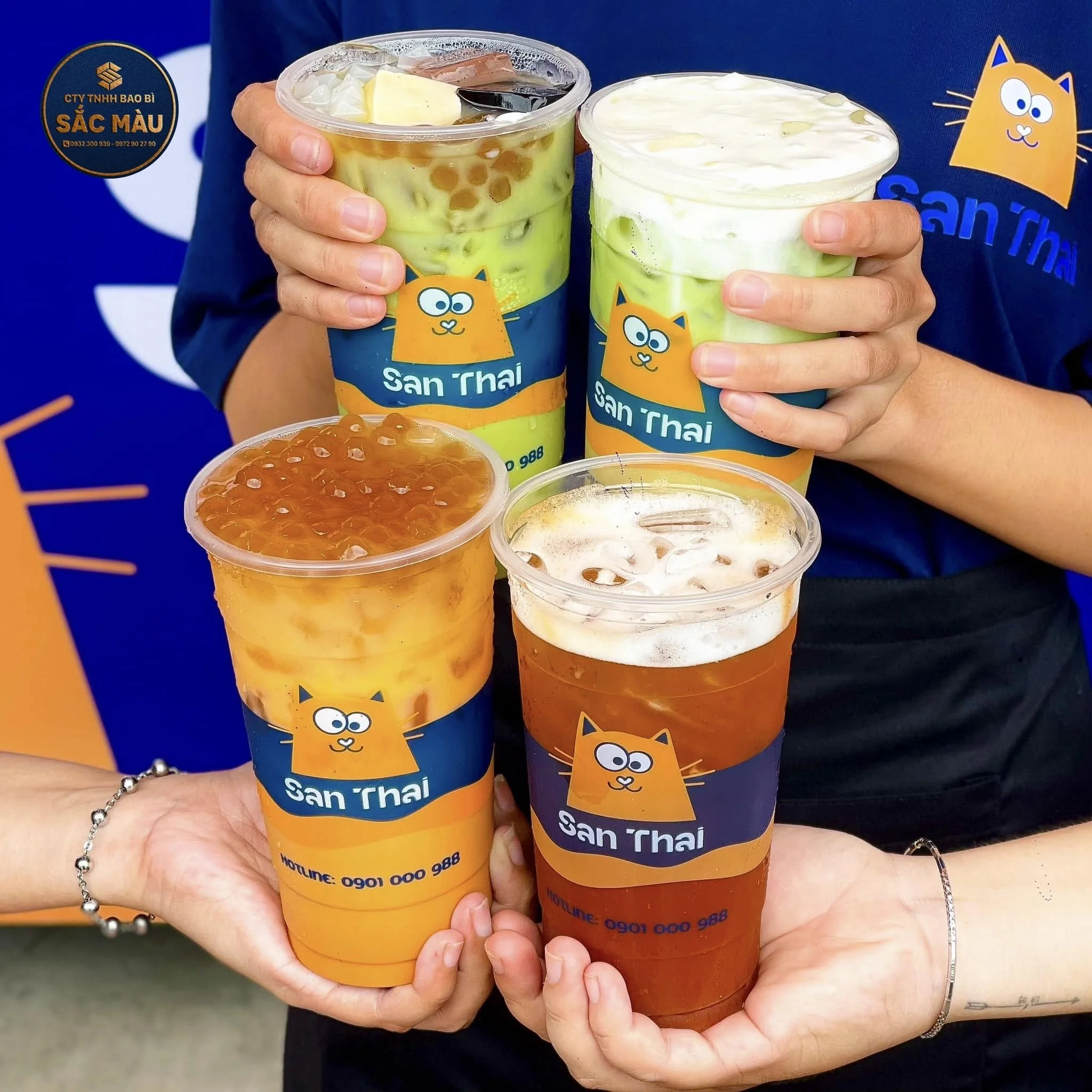 menu trà sữa santhai