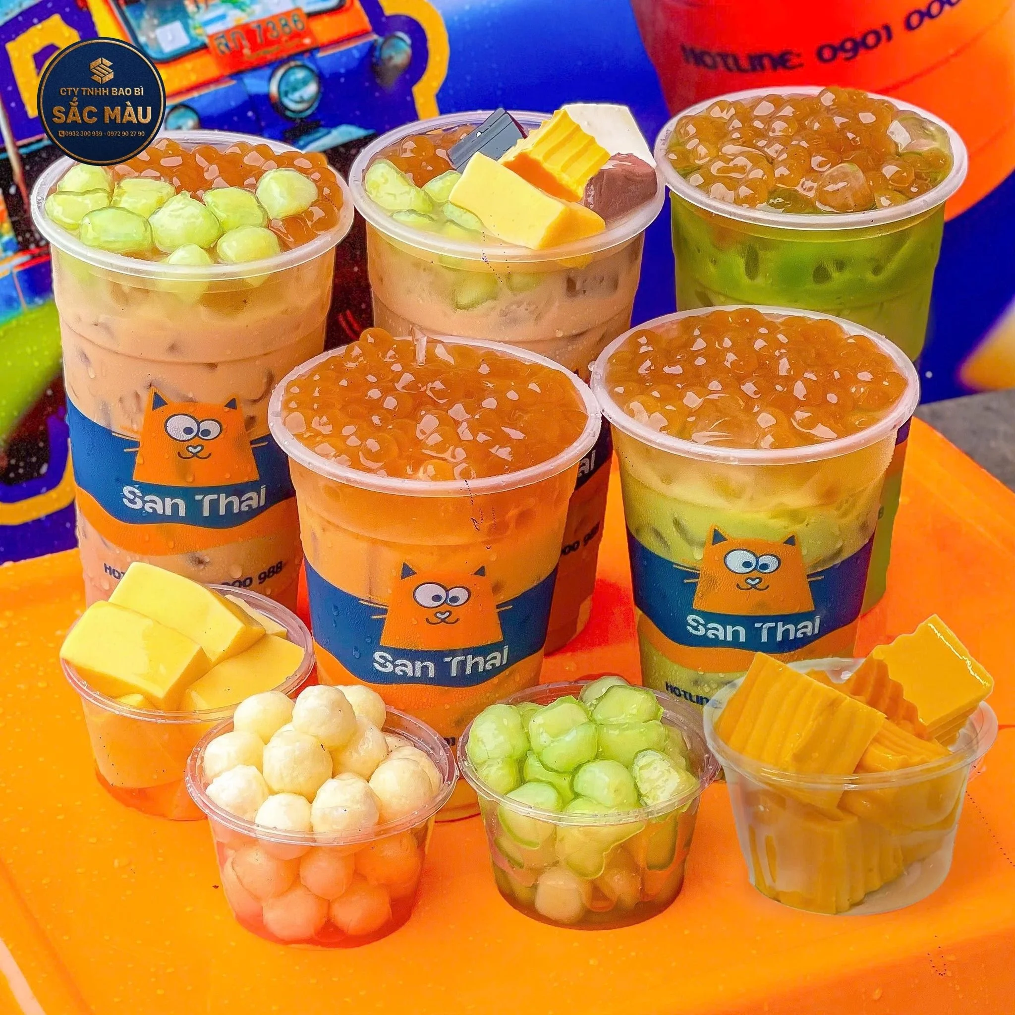 menu trà sữa santhai