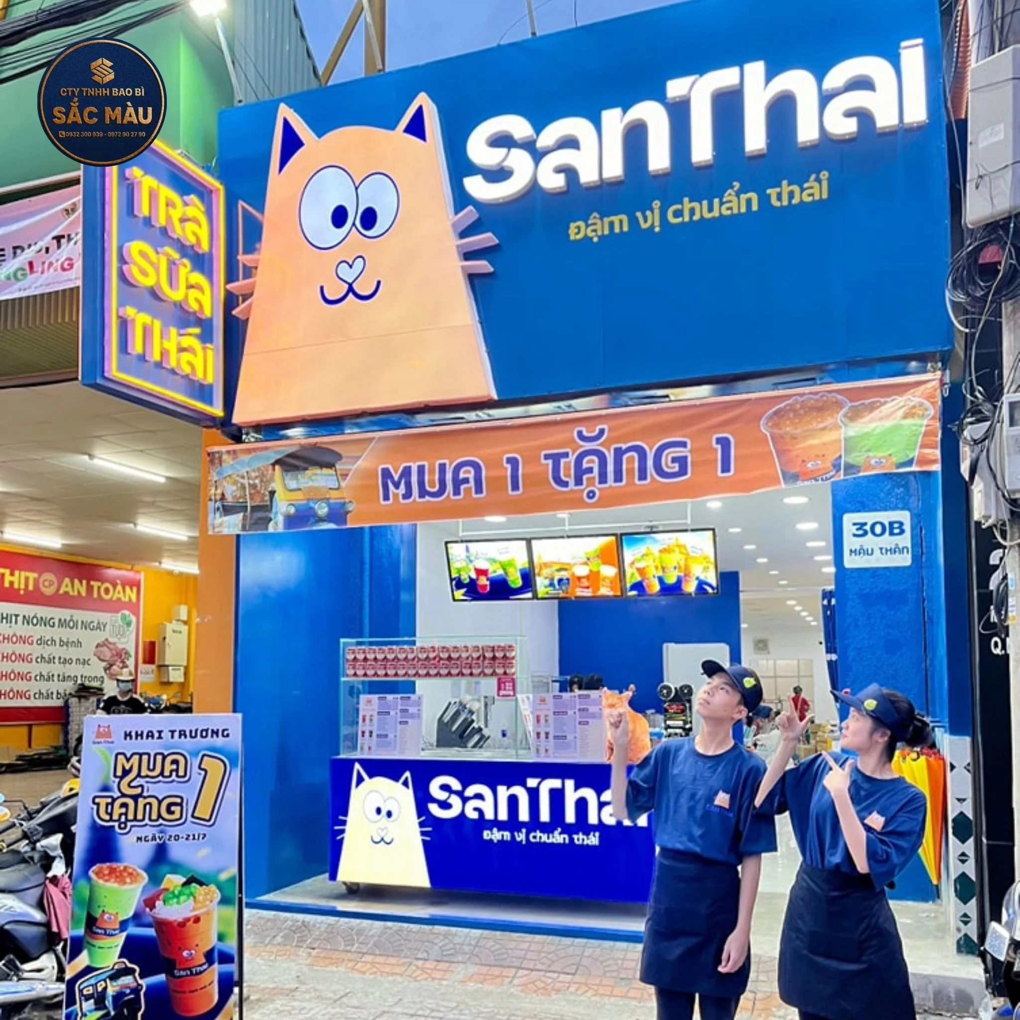 menu trà sữa santhai