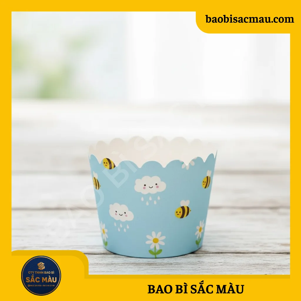 Ly giấy đựng bánh bông lan 