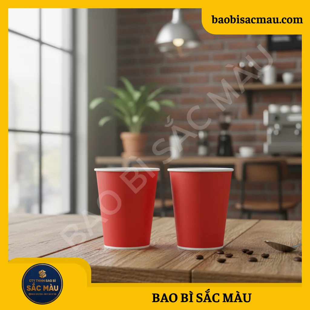 Ly giấy màu đỏ/ Cốc giấy màu đỏ